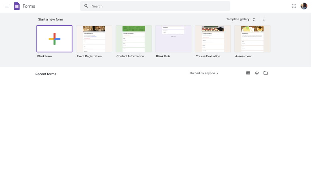 Abrir o Google Forms