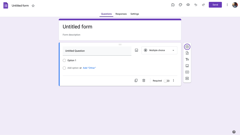 Add your questions to the intake form
