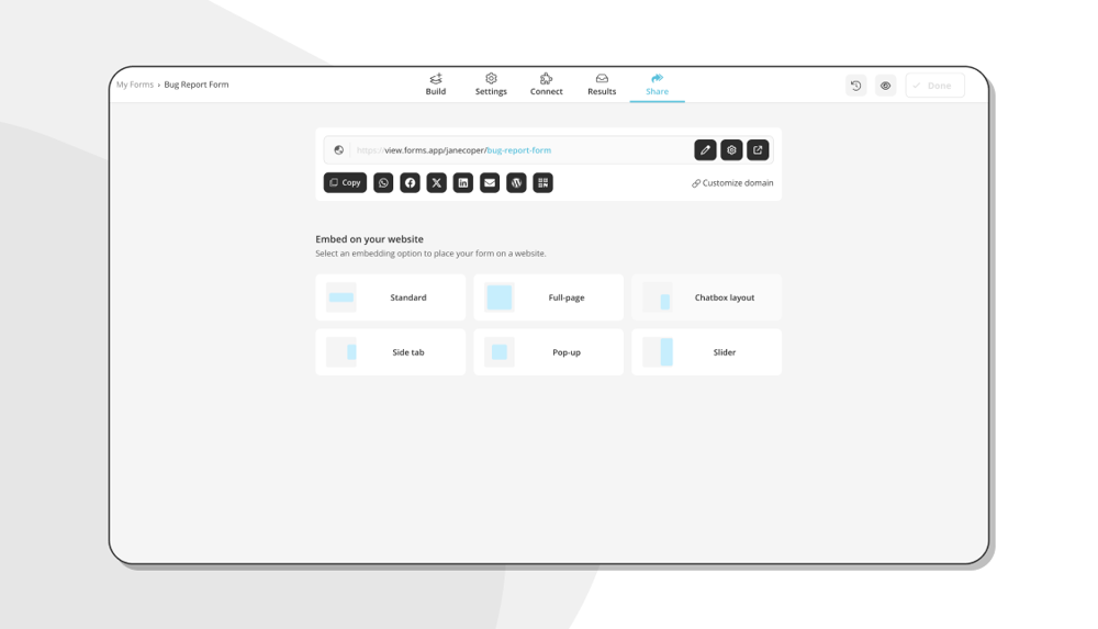 Formunuzu paylaşın