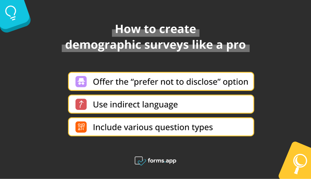 Ways of writing better demographic survey questions