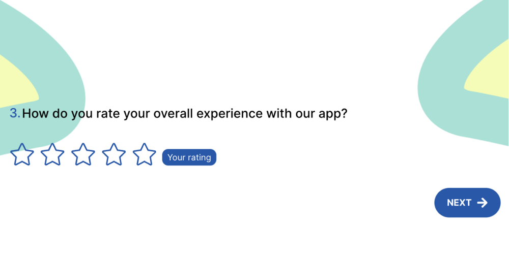A star rating question example