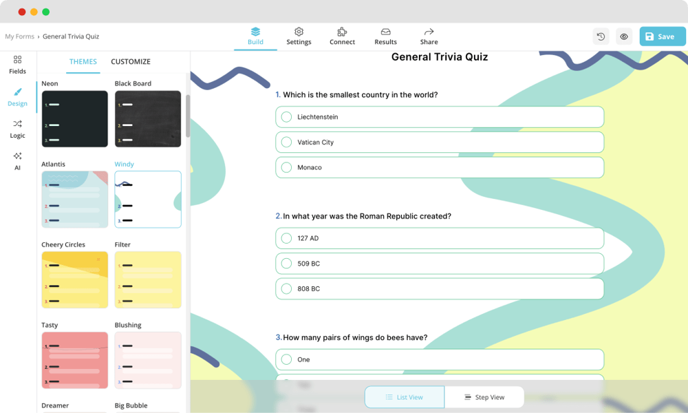 Choosing an hand crafting theme