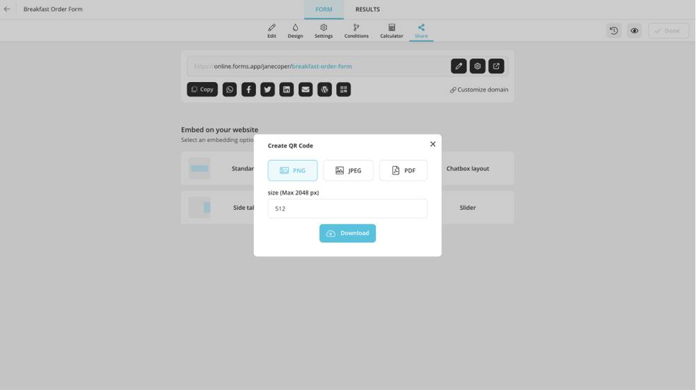 Download your QR code