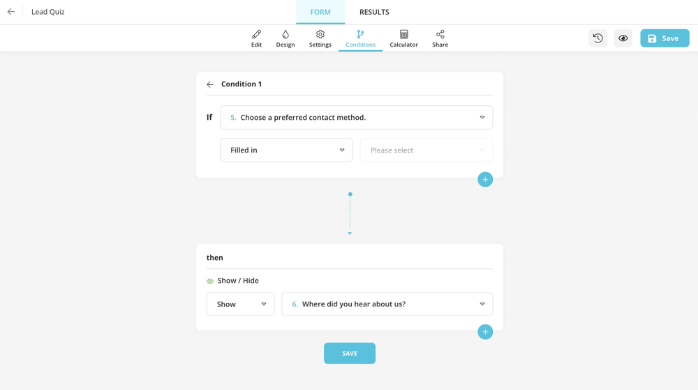 Keep your questions relevant with conditional logic