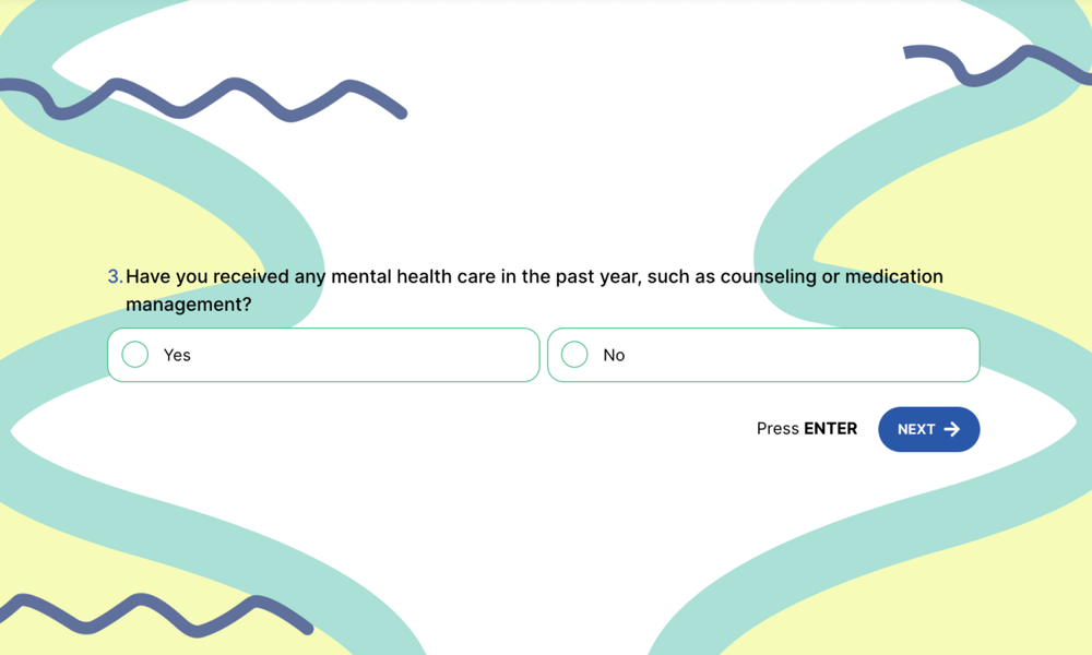 Observer-rated depression question example