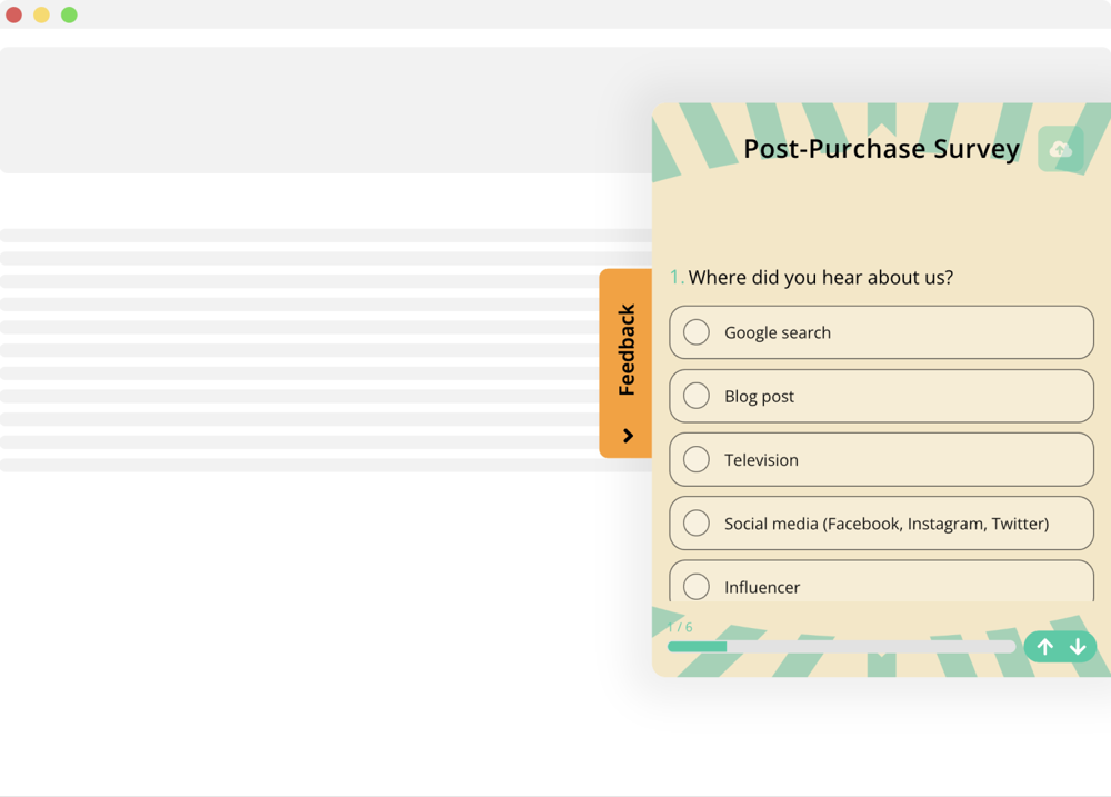 Embed your survey as a side tab
