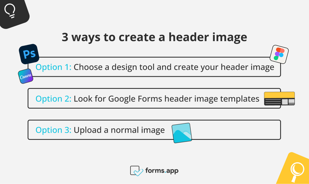How to create a header image for Google Forms