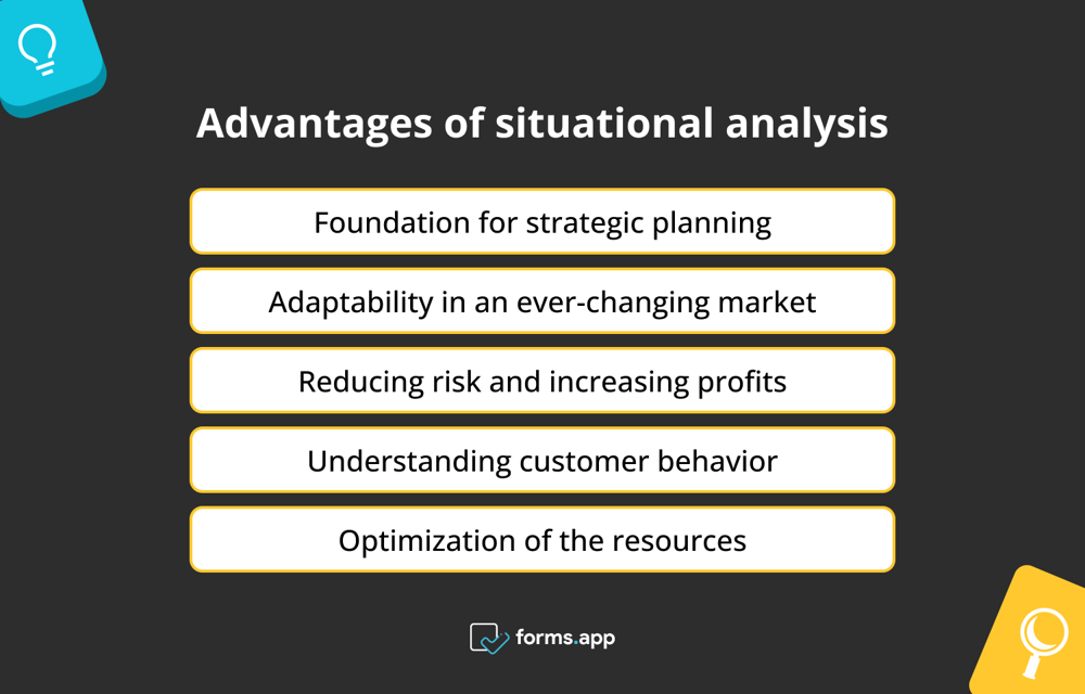 Benefits of situational analysis