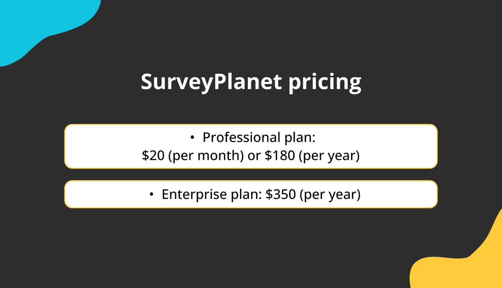 SurveyPlanet pricing