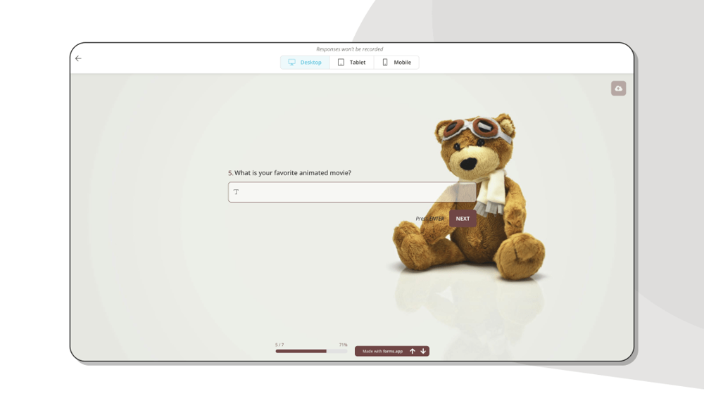 Überprüfen und teilen Sie Ihre Umfrage