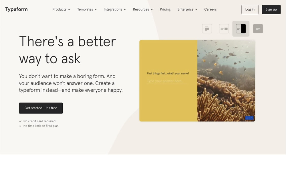 #2&nbsp;Crowdsignal alternative - Typeform