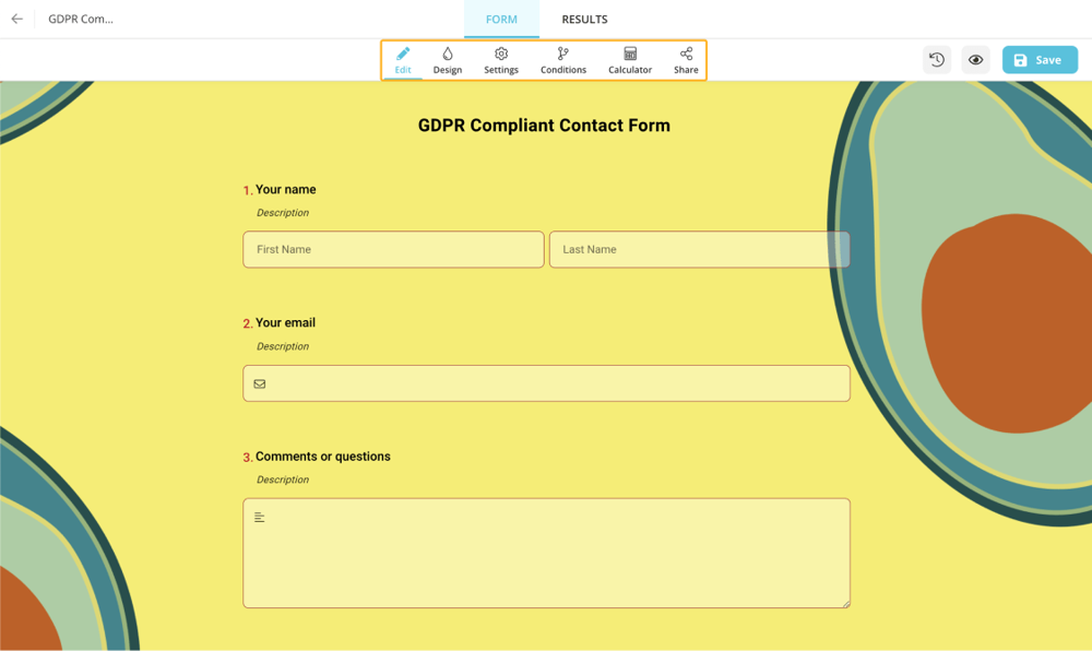 Visit other settings and fine-tune your forms