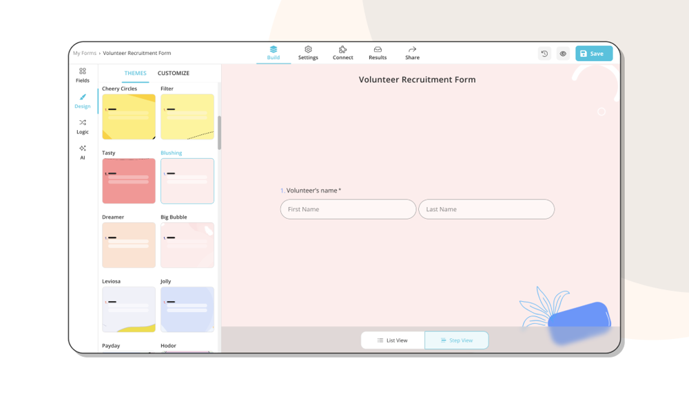 Gönüllü istihdam formunu özelleştirme