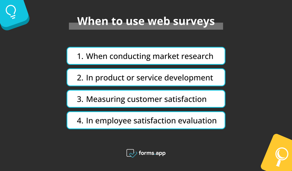 Right times to use web surveys