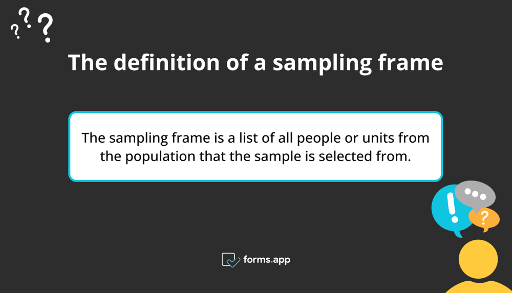 The definition of a sampling frame