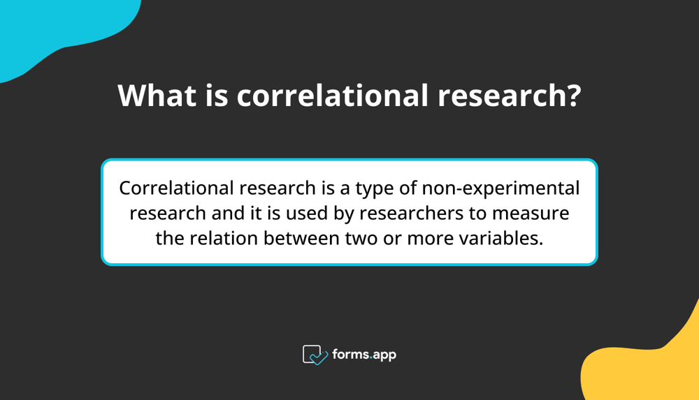 What is correlational research?