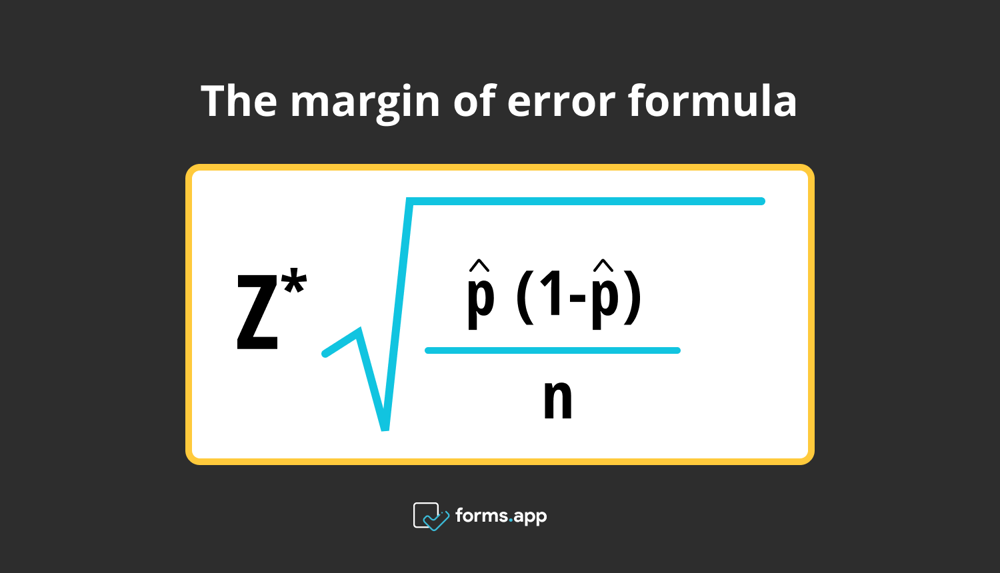 The margin of error formula