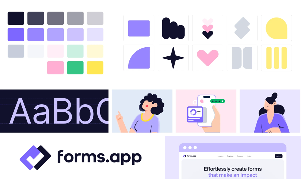 The new visual identity of forms.app
