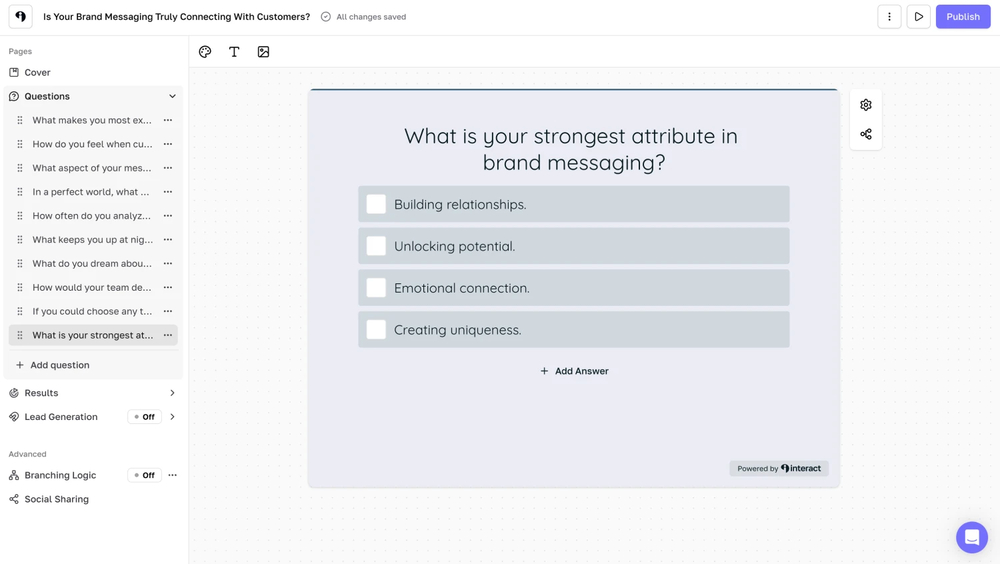 Workspace of Interact AI&nbsp;(Source: G2)