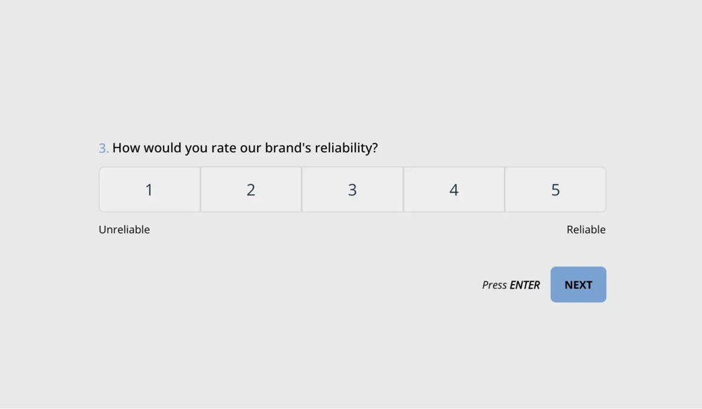 Ein Beispiel für eine semantische differentielle Frage