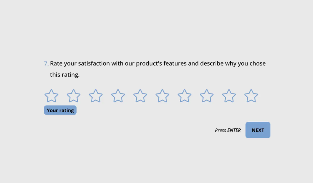 Ein Beispiel für eine Hybridfrage