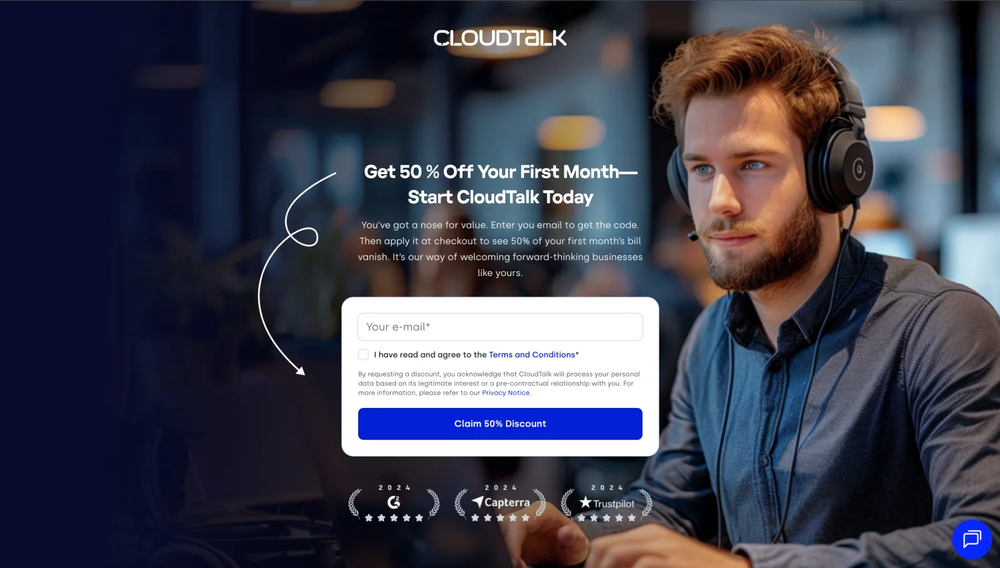 Discount page of CloudTalk