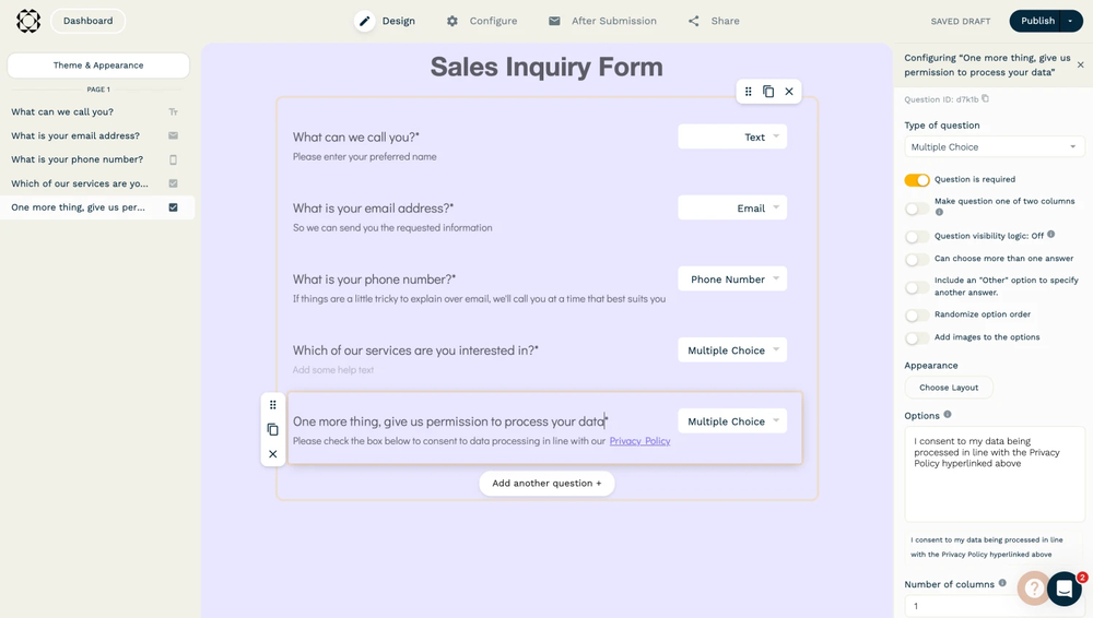 Workspace of Paperform