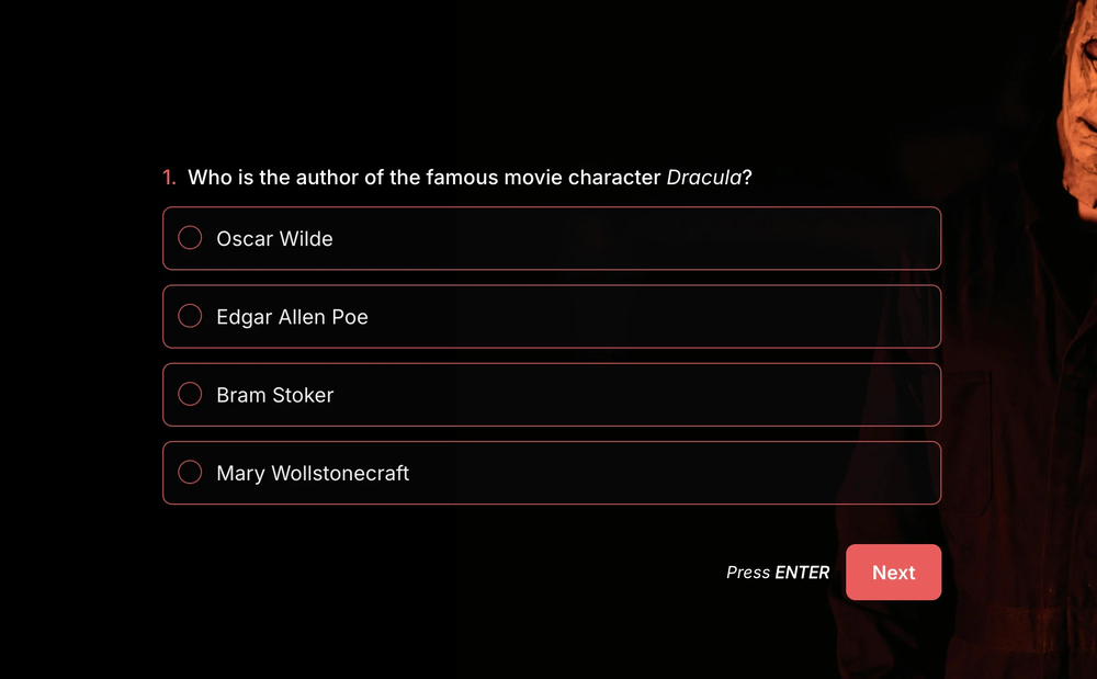 Una pregunta de prueba sobre películas de Halloween