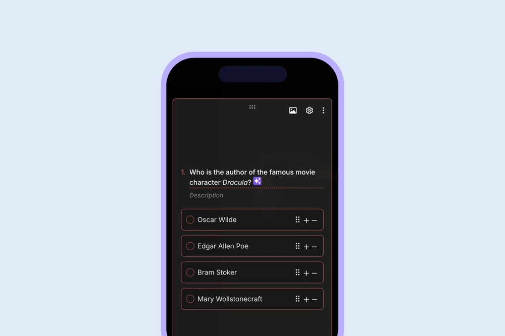Agrega preguntas a tu cuestionario