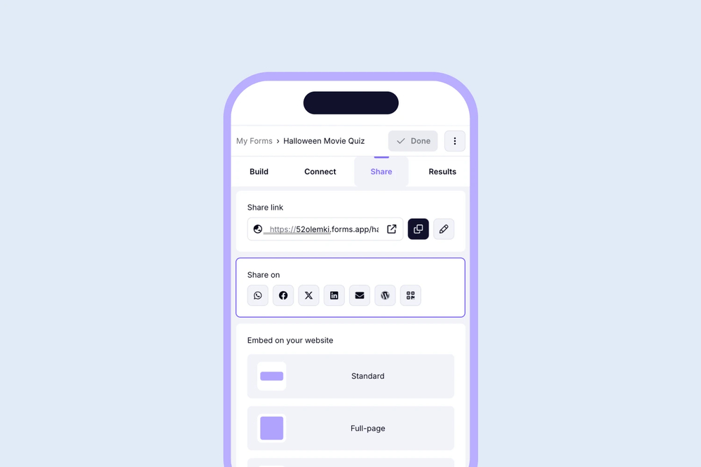 Comparte tu quiz de Halloween con otros