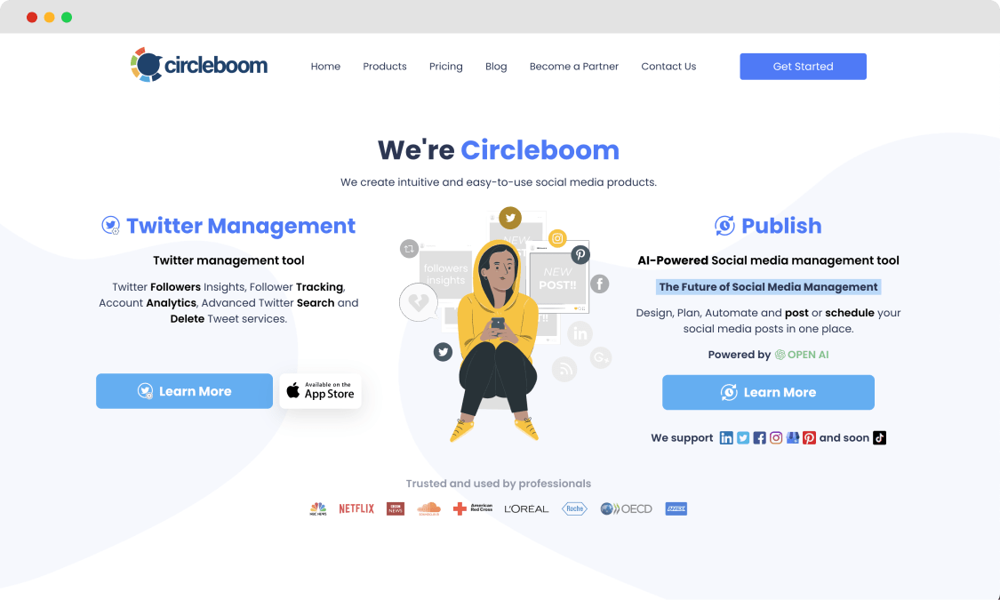 Die Homepage von Circleboom