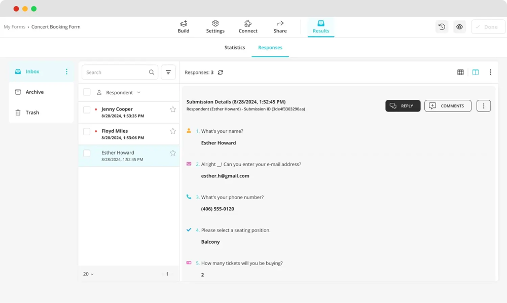 Sonuçları analiz edin