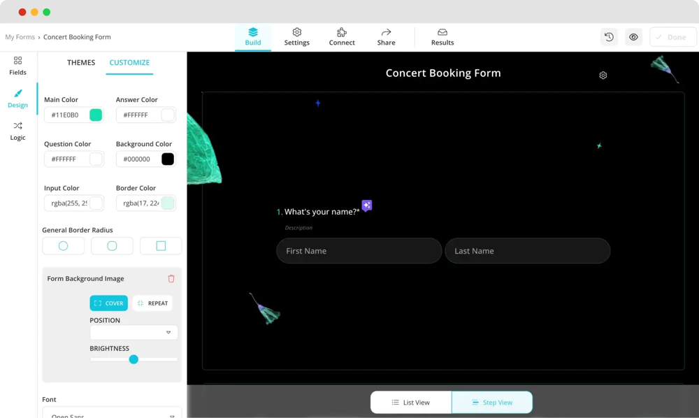Formunuzun tasarımını özelleştirme