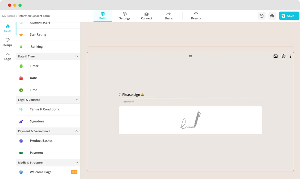 Ajouter un champ de signature