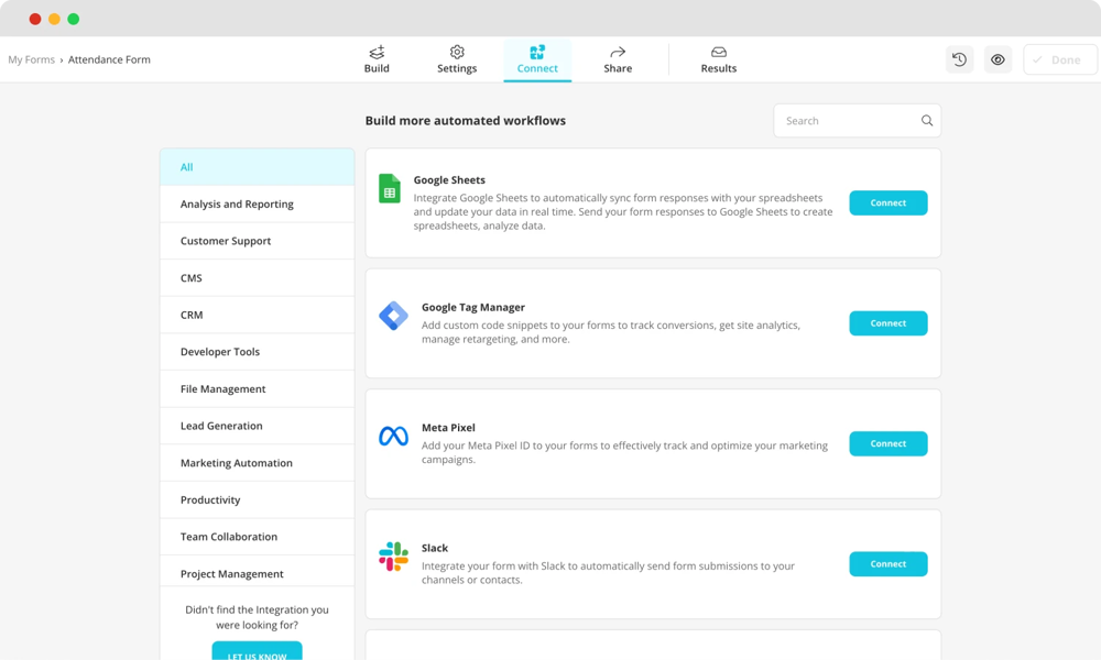 Verifica las integraciones