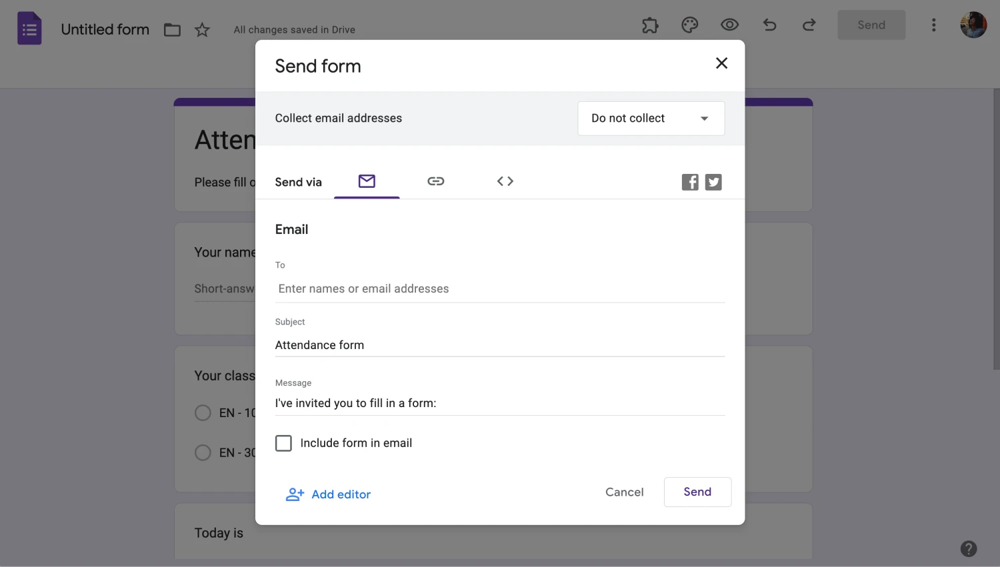 Enlaza tu formulario