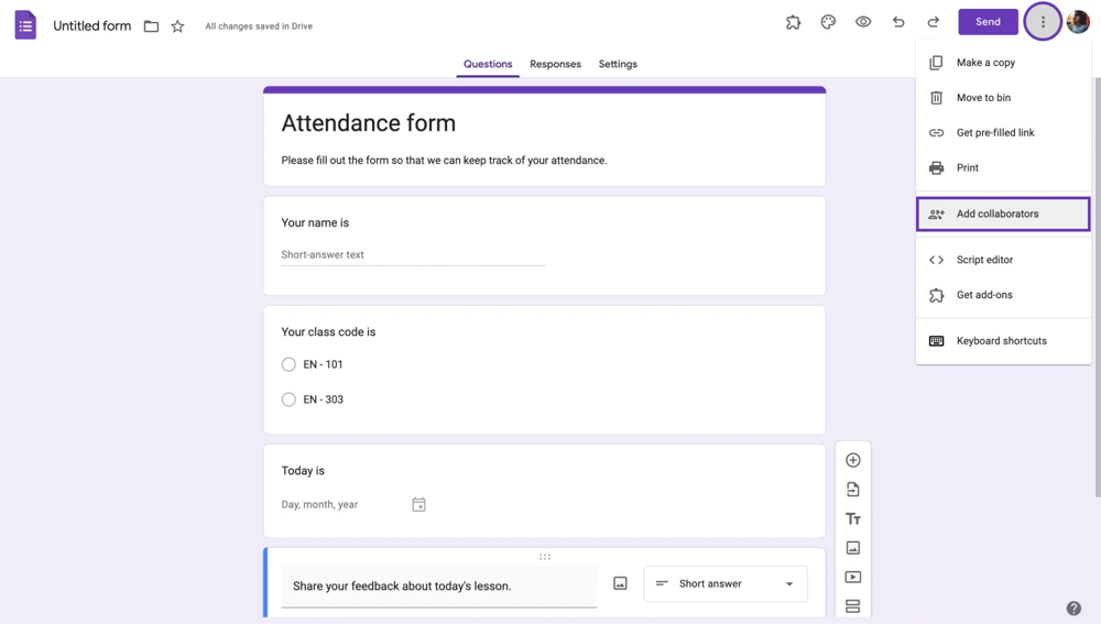 Añade colaboradores para compartir
