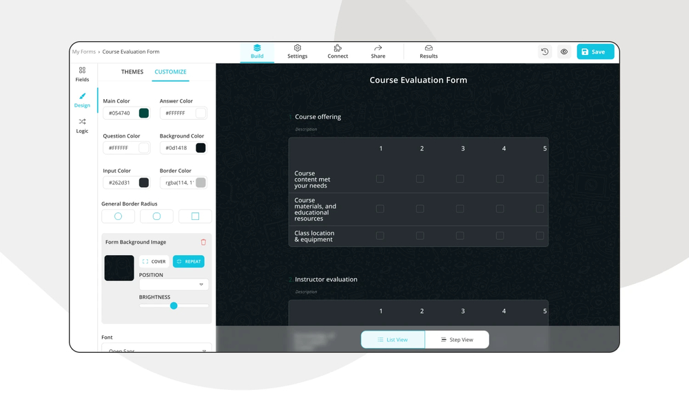Formunuzun tasarımını özelleştirin