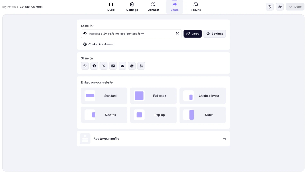 Share your online survey