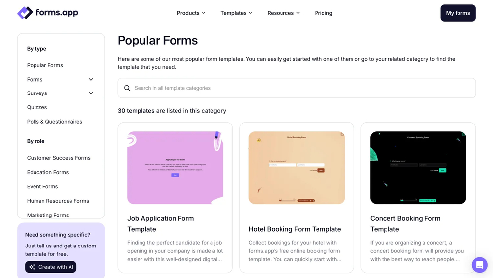 Check ready templates