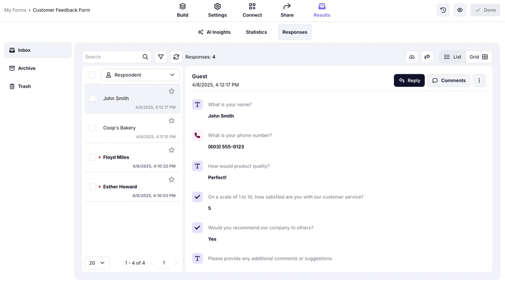 Check your responses