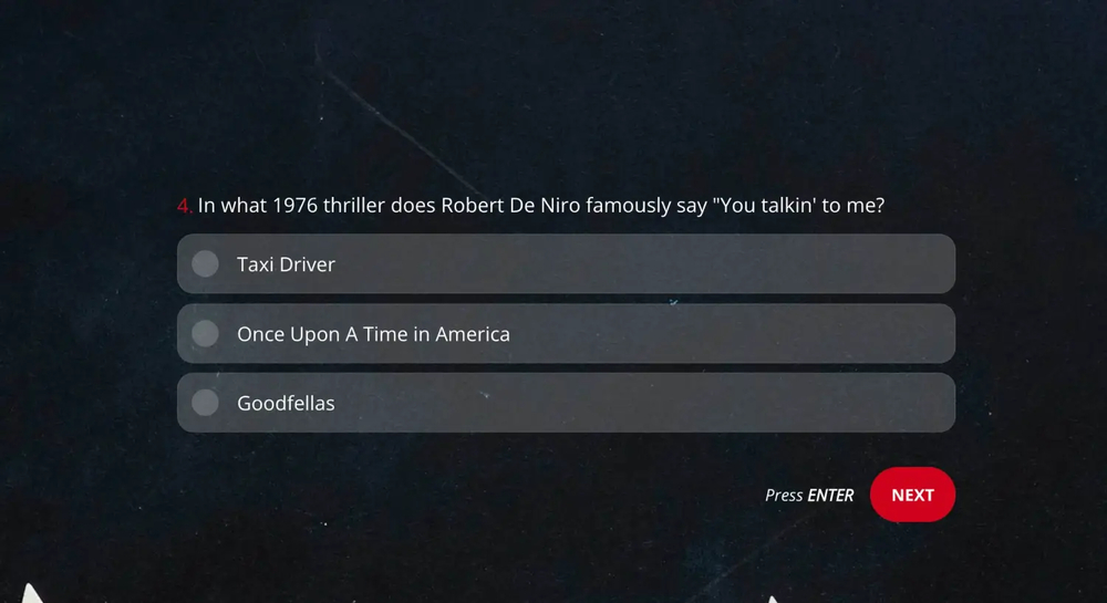 Une question de quiz sur les films à poser