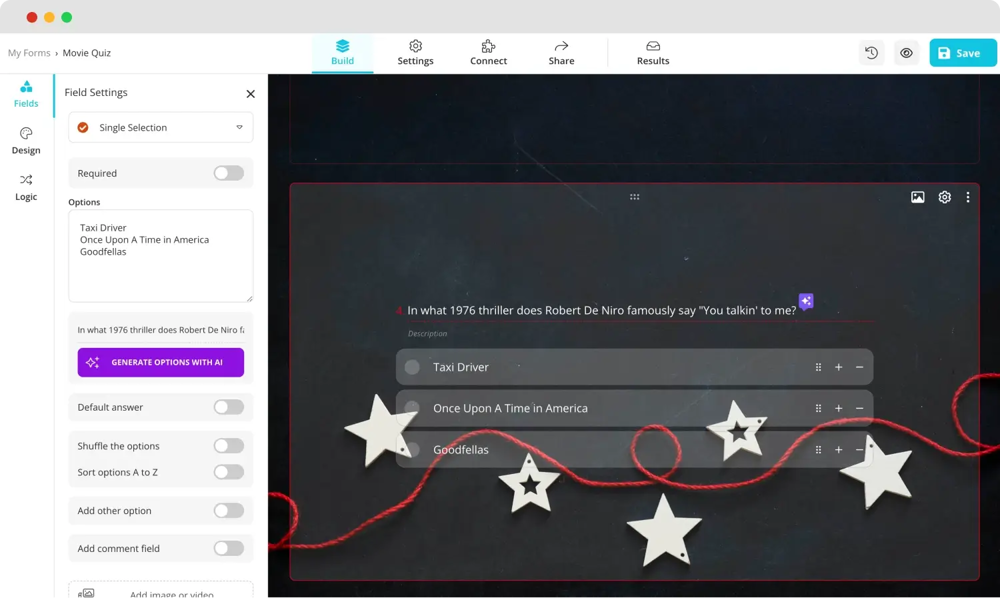 Choisissez une option de début