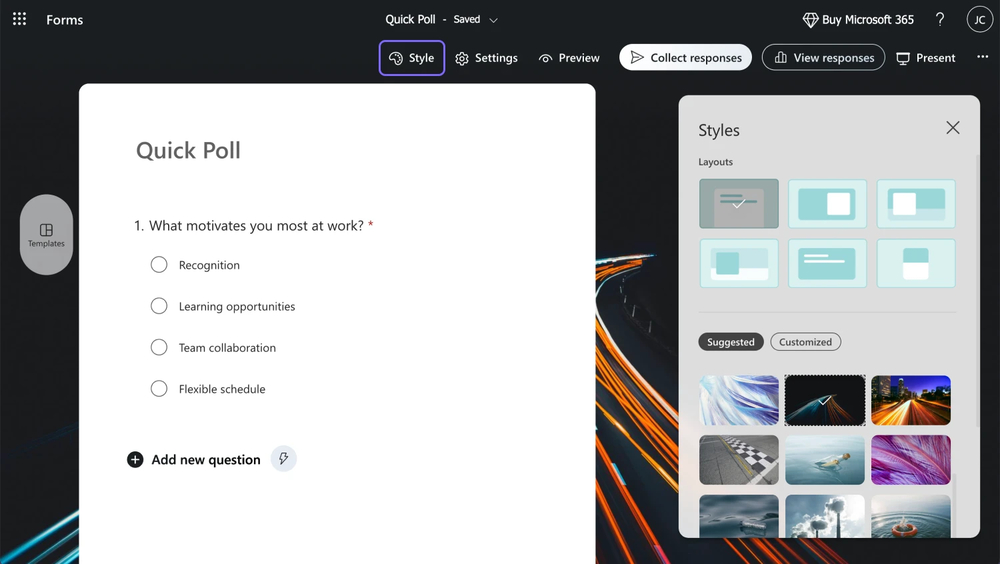 Change the poll design
