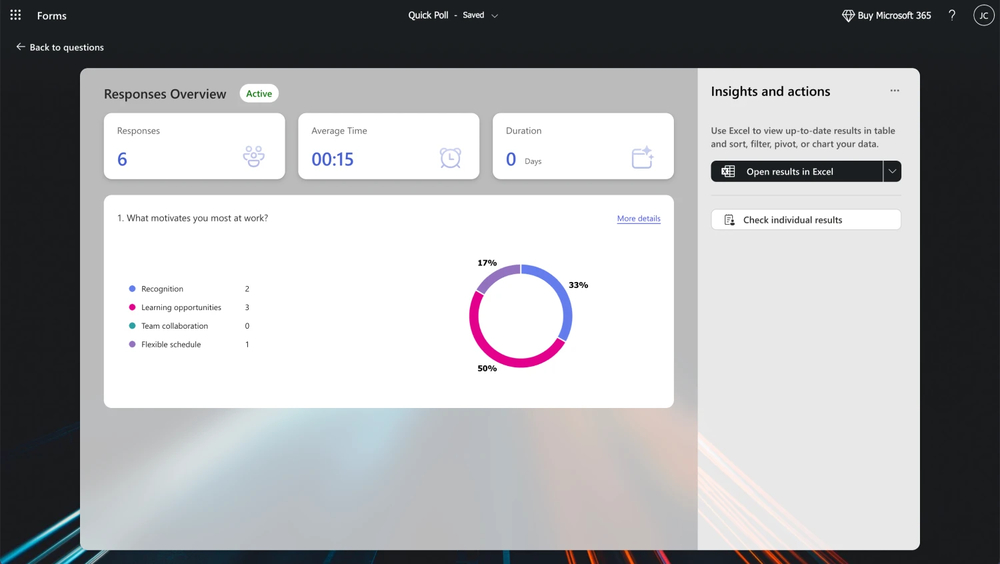 Check your poll responses