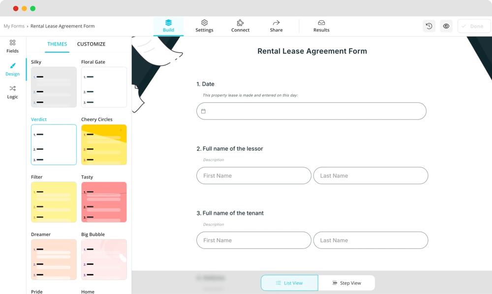 Change the design of your form