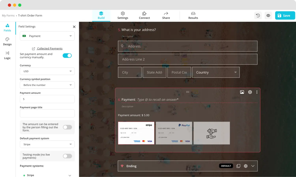 Add a payment opiton