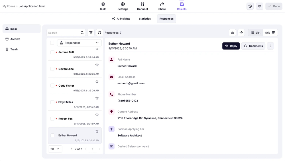 Check your applications