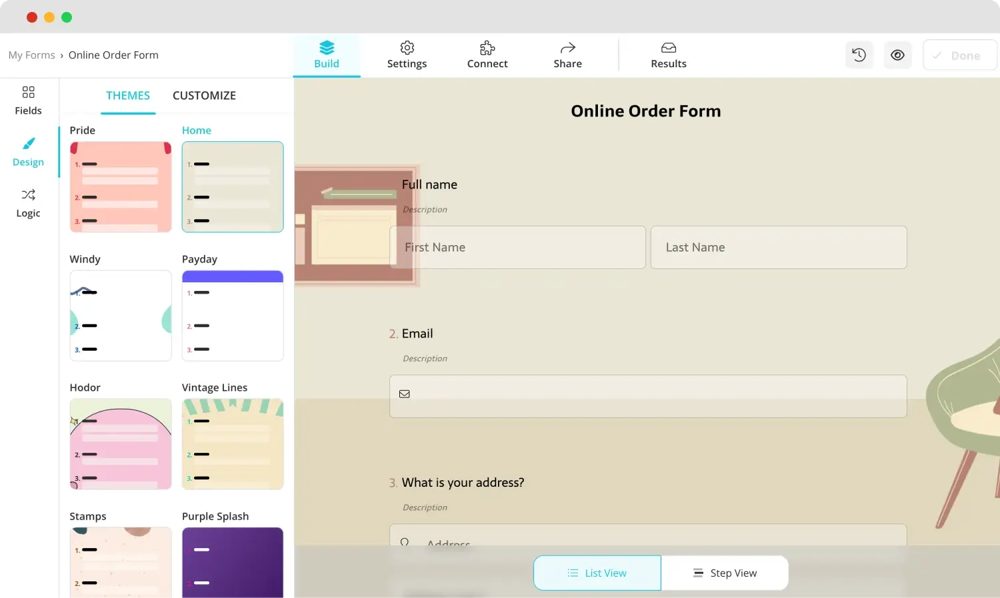 Modifier le design de votre formulaire