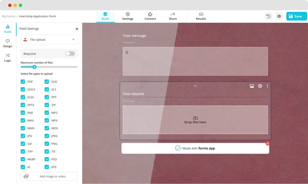 Accept all necessary documents
